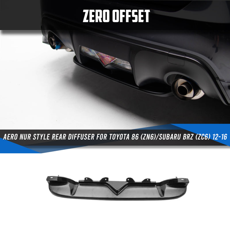 Zc6 Diffuser Aero Nur Style Rear Diffuser for Toyota 86 (ZN6)/Subaru BRZ (ZC6) 12-1