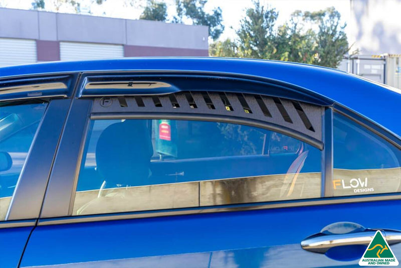 Blue Honda Accord Euro CL Rear Window Vents